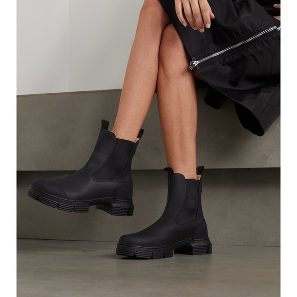 NIB Ganni Recycled Rubber City Boot - Picture 1 of 8